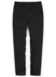 Stretch Summer Black Chino Pants