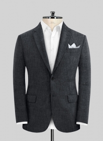 Slate Gray Pure Linen Jacket