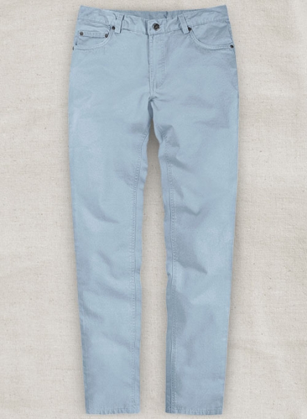 Stretch Summer Weight Steel Blue Chino Jeans