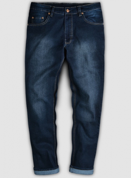 Classic 12oz Scrape Wash Denim Jeans - Darker Stretch