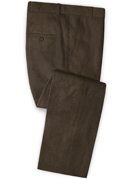 brown linen pants