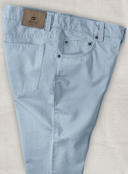 Stretch Summer Weight Steel Blue Chino Jeans