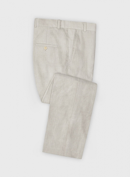 Pure Barn Beige Linen Pants