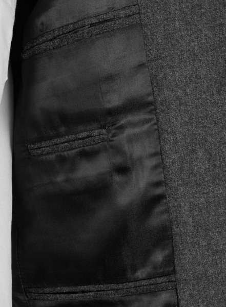 Charcoal Flannel Wool Suit