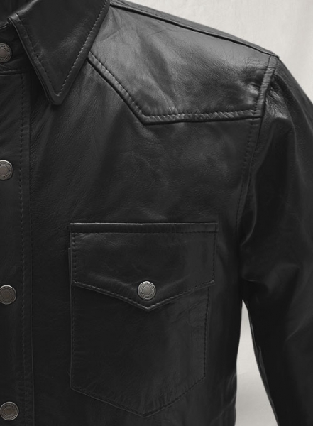 Leather Shirt Jacket - #1S