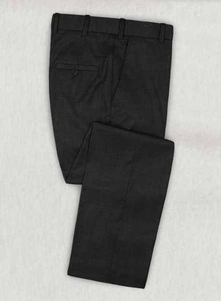 Napolean Stone Black Wool Suit