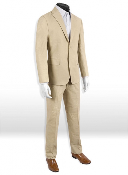 Tropical Beige Linen Suit