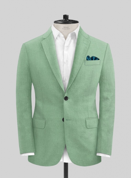 Italian Linen Mojito Green Jacket