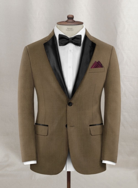 Napolean Brown Wool Tuxedo Jacket