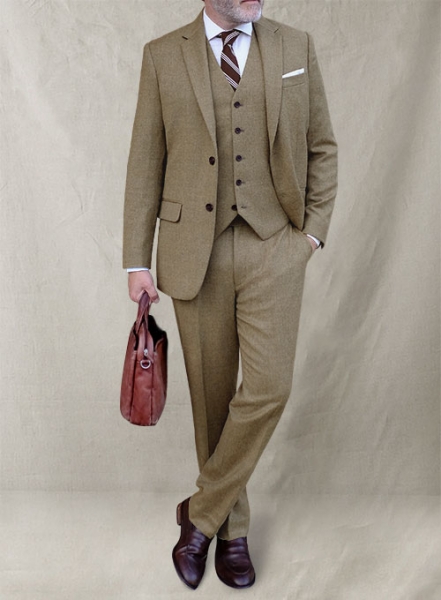 Light Weight Melange Brown Tweed Suit