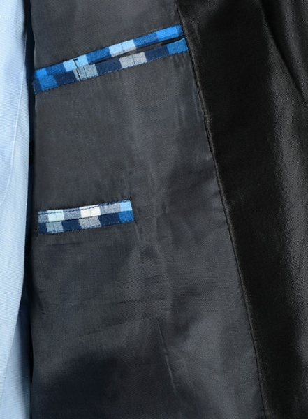 Brushed Zoe Blue Plaid Tuxedo Jacket