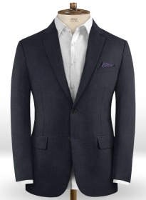 Sharkskin Blue Wool Jacket