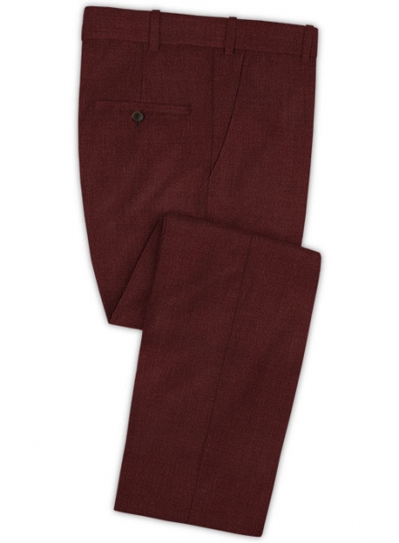 Scabal Wine Wool Pants