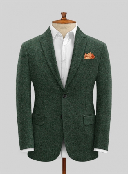 Bottle Green Herringbone Tweed Suit