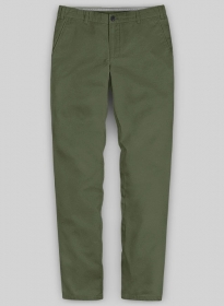 Stretch Summer Olive Green Chino Pants