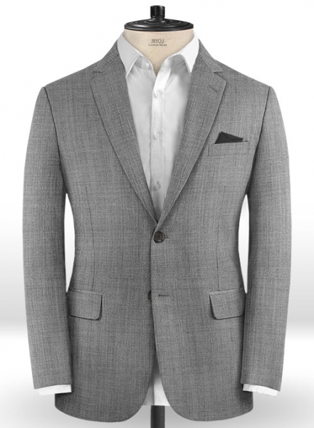 Light Gray Pick & Pick Wool Suit