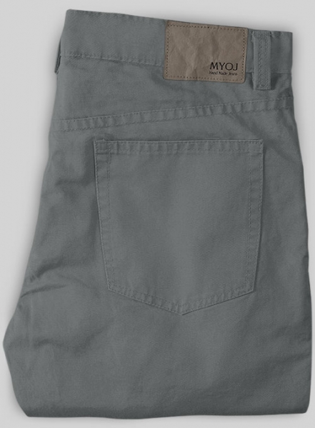 Gray Cotton Power Stretch Chino Jeans