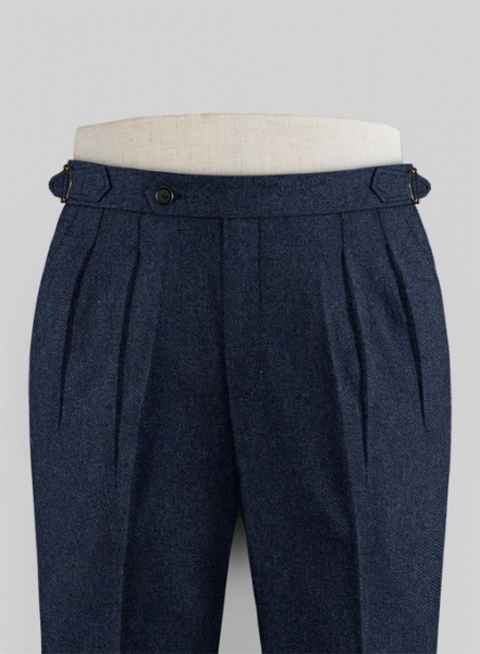 Royal Blue Denim Tweed Highland Trousers