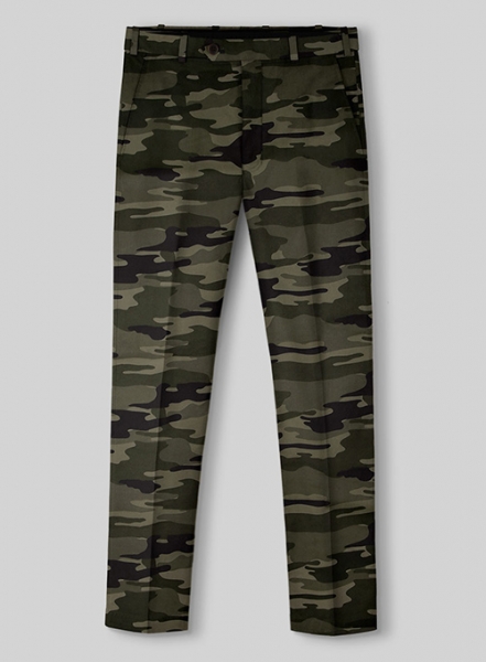 Green Stretch Camo Pants