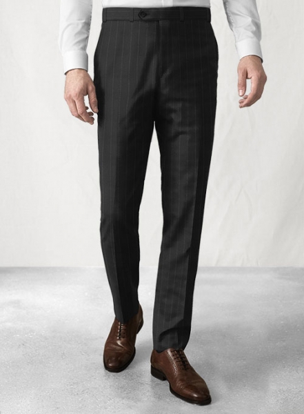 Reda Black Stripes Wool Suit