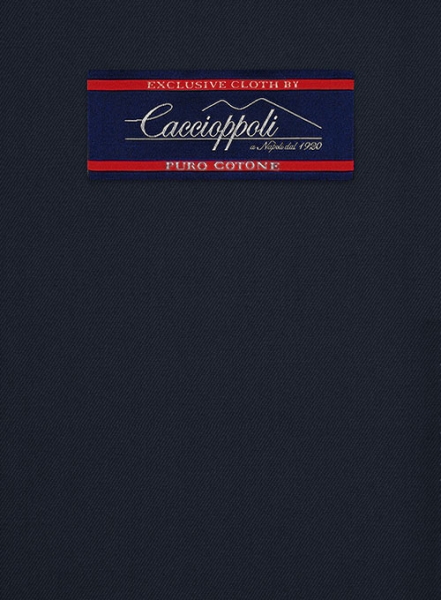 Caccioppoli Cotton Gabardine Navy Blue Suit