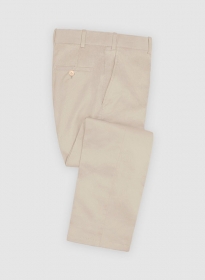 Beige Cotton Power Stretch Chino Pants