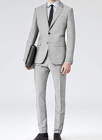 Light Gray Worsted Wool Suit