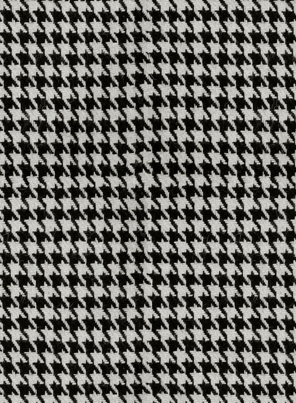 Big Houndstooth BW Tweed Overcoat