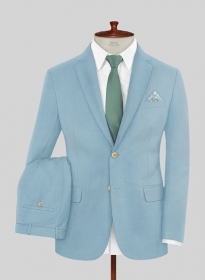 Scabal Sky Blue Wool Suit