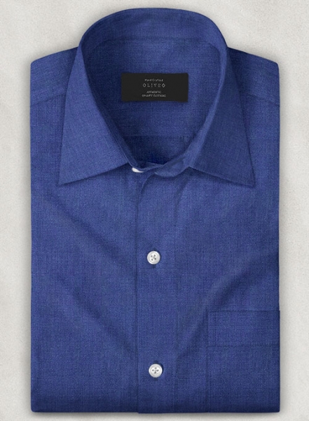 European Cruise Blue Linen Shirt - Half Sleeves