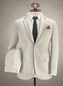 Caccioppoli Cotton Gabardine Champagne Ivory Suit