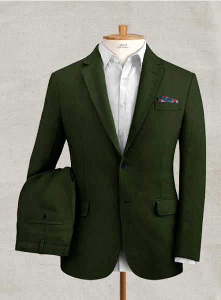 Solbiati Bottle Green Seersucker Suit