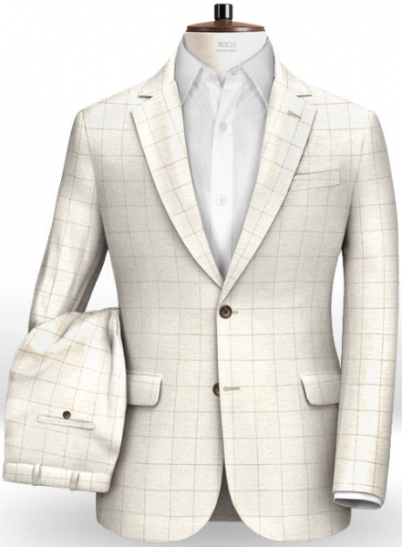 Italian Ecru Linen Suit