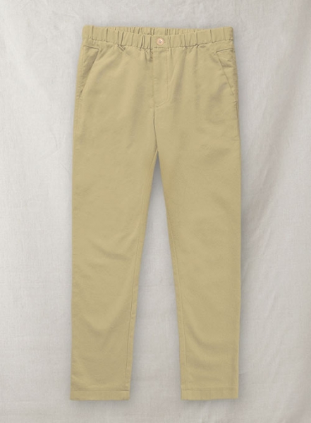 Easy Pants Beige Cotton Canvas