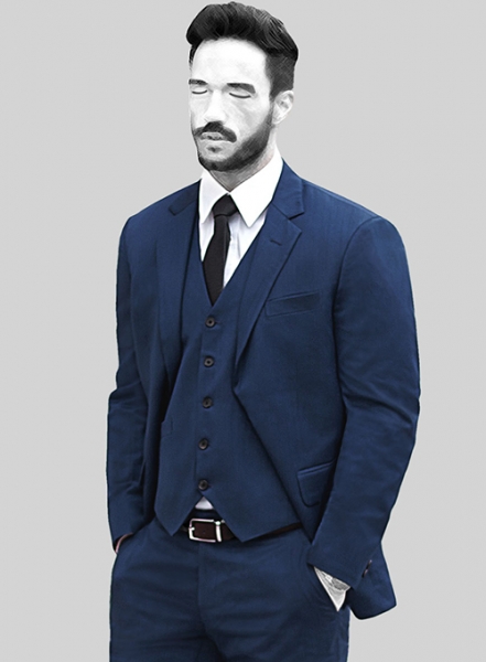 Napolean Persian Blue Wool Suit