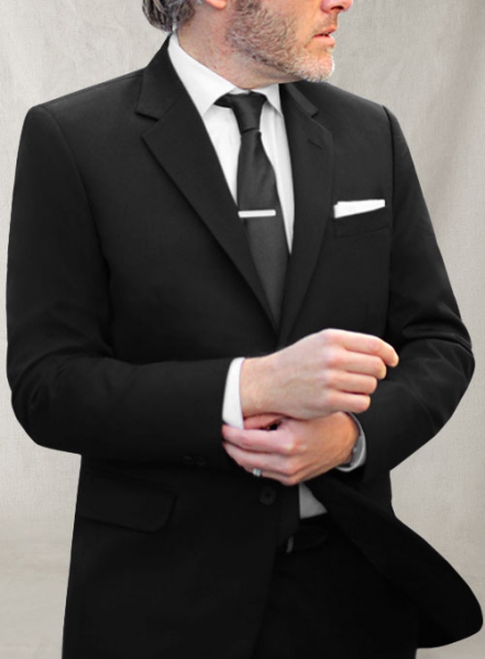 Black Merino Wool Suit