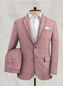 Solbiati Gingham Red Seersucker Suit