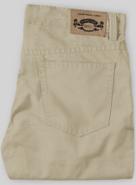 Sand Feather Cotton Canvas Stretch Jeans