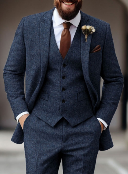 Empire Blue Tweed Suit