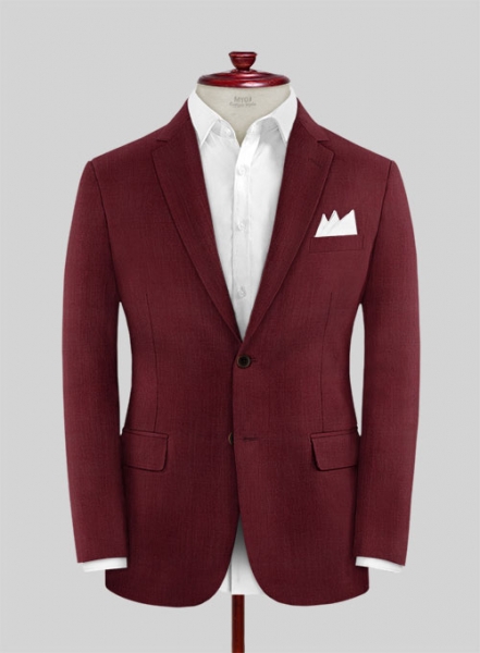 Scabal Maroon Wool Jacket