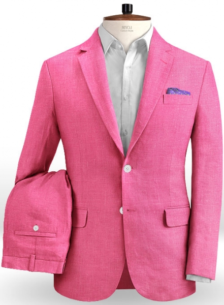 Pure Neon Pink Linen Suit