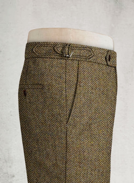 Harris Tweed Hebridean Brown Herringbone Highland Trousers