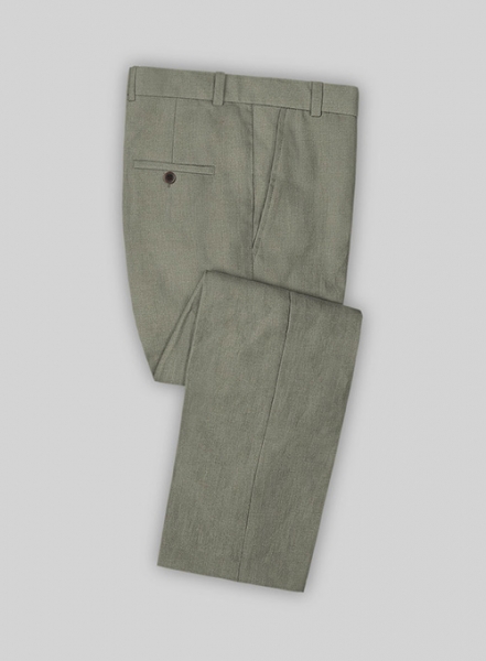 Sage Green Pure Linen Pants