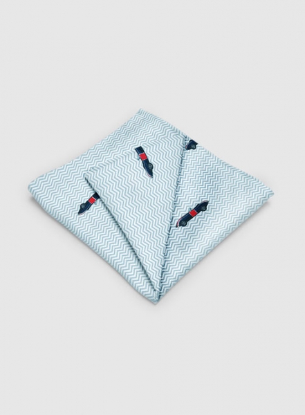 Italian Cotton Pocket Square - Retro Car