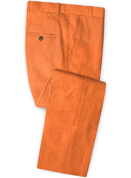 Pure Neon Orange Linen Suit