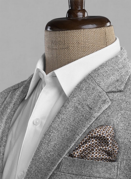 Vintage Plain Gray Tweed Suit