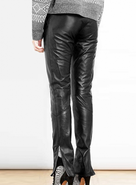 Front Crease Leather Pants