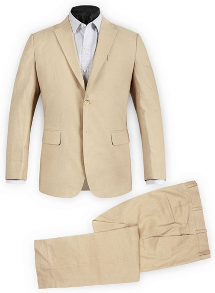 Tropical Beige Linen Suit