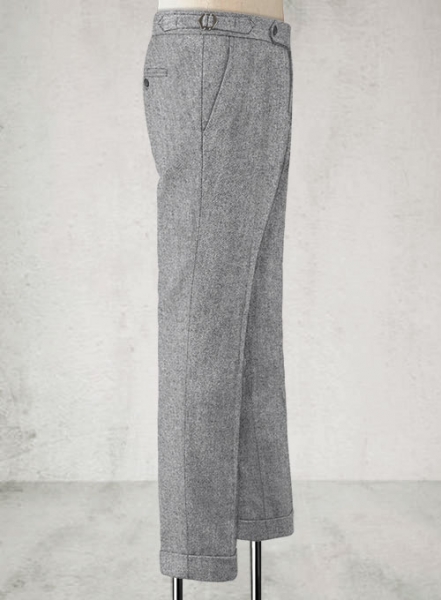 Vintage Plain Gray Highland Tweed Trousers