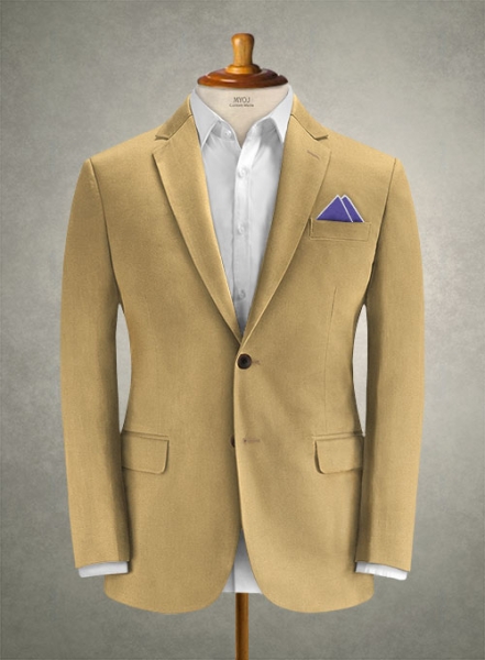 Caccioppoli Cotton Gabardine Topaz Khaki Suit